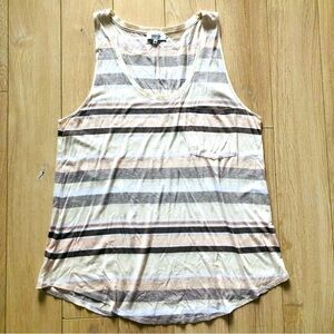 Aritzia Babaton Cotton Modal Striped Pocket Tank Top
